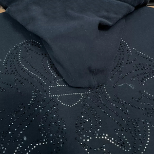 Sudaderas de corte holgado de felpa francesa de alto gramaje, con patchwork personalizado, pedrería de lujo y lavado ácido desgastado, para fabricantes de ropa - Product Image 5