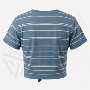 เสื้อครอปท็อปผู้หญิงผ้าฝ้ายสีสันตามสั่งสำหรับฤดูร้อน สไตล์ไม่ซ้ำใคร ลำลอง แขนสั้น เสื้อผ้าแฟชั่นพื้นฐาน - Product Image 2