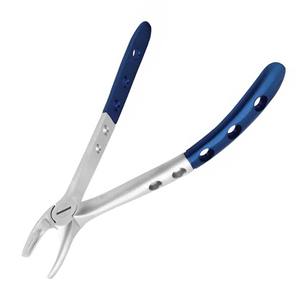 Forceps d'extraction dentaire bleu et argenté de qualité pour usage dentaire, forceps pour l'extraction des dents de lait - Product Image 2