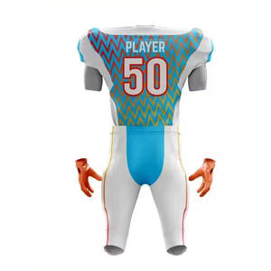 Tenue d'équipe entièrement personnalisée, 100% polyester, uniforme de football américain de couleur unie, uniforme de football américain - Product Image 3