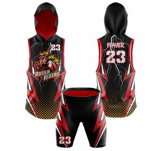 Custom Sublimated Basketball Jersey Set Gradient Blue Yellow Hooded <b>Tank</b> Top With Elastic Waist Shorts Unisex Adult Apparel 2026 - Product Image 4