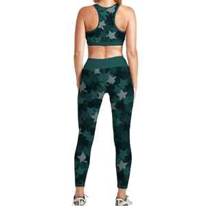Ensemble de yoga personnalisé en impression 3D par sublimation pour femmes, soutien-gorge de sport floral sans couture et leggings pour la gym et les entraînements - Product Image 3