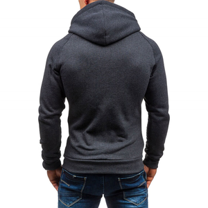 Sudaderas con capucha para hombre de algodón 100% ecológico, de forro polar, estilo casual hip hop, personalizables con bordado y estampado, con cremallera, de peso pesado, al por mayor. - Product Image 4