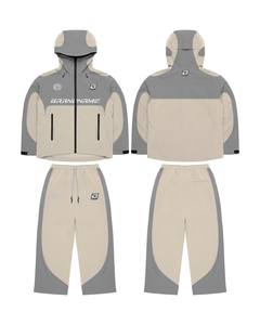 Chándal Unisex BRANDNAME con Capucha, Manga Larga, Bloques de Color, Estilo Deportivo, Ropa de Otoño, Transpirable, Poliéster y Algodón, Corte Regular para Adultos - Product Image 2