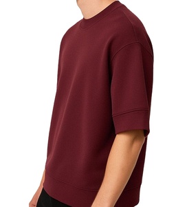 Custom Logo Men's O-Neck <b>Drop</b> Shoulder Oversized Tee Shirt Ultra Soft Breathable 100% Cotton Great Quality Print Pattern 300g - Product Image 3