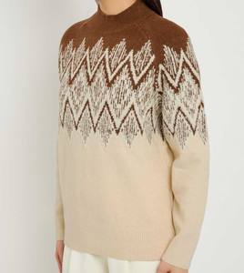 Suéter de punto texturizado para mujer con cuello redondo - Jersey cálido estampado para invierno - Jersey de alta calidad, suave, de color sólido y transpirable para mujer - Product Image 2