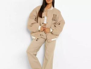 Chaqueta Varsity de Manga Larga para Mujer, Venta al por Mayor, Diseños Únicos Personalizados, Ropa Casual Urbana, Personalizable, Impermeable, Transpirable, Lisa - Product Image 2