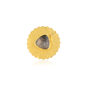 Anillo Ajustable de Topacio Azul, Joyería de Piedras Preciosas Hecha a Mano para Mujer - Product Image 1