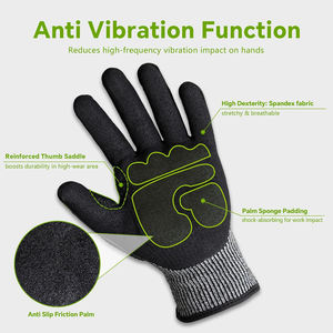 Gants de travail anti-choc avec paume enduite de nitrile et protège-phalanges en TPR, absorbant les chocs, pour la réparation automobile et la construction - Product Image 3