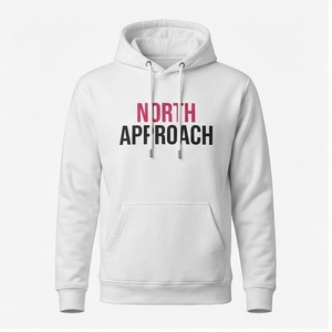 Sweat-shirt à capuche pour homme North Approach, coton blanc, tissu molletonné français, décontracté, poche avant, imprimé, pour l'automne - Product Image 1