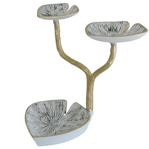 Bandeja de joyería de aluminio de forma redonda de moda Organizador pintado en aerosol negro para un almacenamiento elegante - Product Image 2