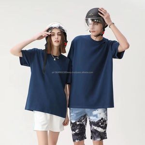 Gran oferta de fábrica, camisetas para hombre, logotipo personalizado, blanco, liso, en blanco, hombro caído, 100% algodón, peso pesado, longitud corta, envío DDP - Product Image 1