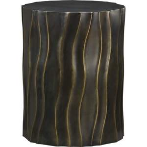 Hermosa mesa auxiliar de metal con base de hierro resistente y elegante diseño superior, ideal para la decoración del hogar contemporáneo. - Product Image 4