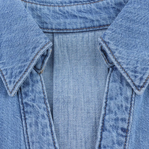 Camisa vaquera corta elástica y ajustada ligera para mujer 2026 - Moda en camisas y abrigos vaqueros para mujer - Product Image 6