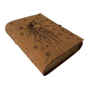 Fairy Handmade Leather Journal <b>with</b> Antique <b>Lock</b> | Vintage Deckle Edge Paper Diary | Fantasy Writing <b>Notebook</b> Gift - Product Image 1