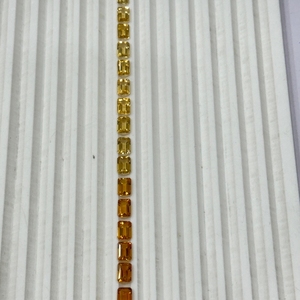 Extremely Hot Natural Yellow <b>Citrine</b> Emerald Cut 25 Piece Set 23.30 Carat 7x5mm Madagascar Loose Gemstones for Tennis Bracelet - Product Image 1