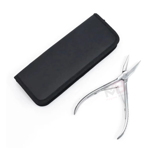 Custom Logo Black Leather Pouch Flat Tip Hair <b>Extension</b> Pliers Micro-<b>Beads</b> Stainless Steel Hair <b>Extension</b> Tool - Product Image 1