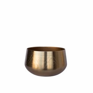 Maceta de Latón de Estilo Minimalista, Tallada a Mano, Circular, para Interiores, para Plantas Verdes, Hecha a Mano - Product Image 1