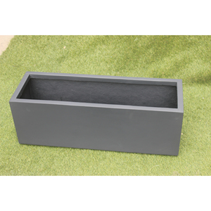 Pot de fleurs rectangulaire classique en FRP, design uni, fabriqué à la main, sculpté à la main, léger, incassable, pour usage extérieur/intérieur - Product Image 4