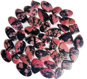 Cabujón de Rodonita rosa de grado AAA Natural 100%, piedras preciosas sueltas, fabricación de joyas, piedra de tamaño personalizado, precio al por mayor - Product Image 1