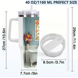 Stainless Steel Tumbler 40oz <b>Double</b> <b>Wall</b> Insulated Travel <b>Mug</b> For Security Patrol Use - Product Image 4
