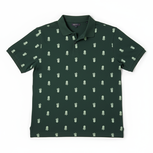 Camiseta Polo con Estampado de Piña, Sublimada, Fruta Tropical, Informal para Hombre, con Cuello, Transpirable, Manga Corta, para Vacaciones de Verano - Product Image 1