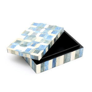 Scatola portaoggetti decorativa in materiale osseo 6X4X2 - Product Image 3