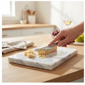 Top Trendy Eco-Friendly Marble Chopping <b>Block</b> Square Countertop Cheese Butter Dishwasher Safe - Product Image 2