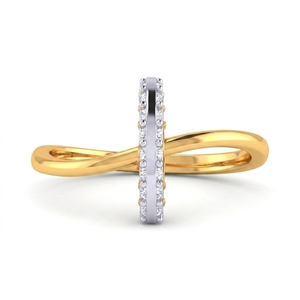 Anillo de Compromiso y Boda de Oro Sólido de 14K con Diamante Cultivado en Laboratorio de Corte Brillante Redondo para Mujer, Regalo Moderno - Product Image 4