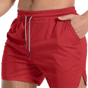 Red Swim <b>Trunks</b> With Quick Dry Fabric For Beach Wear Sportswear Workout Gym Running Activewear Polyester Summer - Product Image 3
