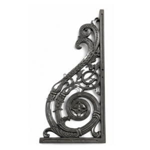 Rustic Cast Iron Wall Shelf <b>Bracket</b> Vintage Scroll Design Heavy Duty <b>Black</b> Decorative Metal Holder For Home Office Garden Decor - Product Image 5