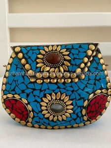 Bolso de noche con diseño de mosaico de ARTESANÍA DE LUJO Bolso de lentejuelas de lujo hecho a mano Diseño artesanal - Product Image 5