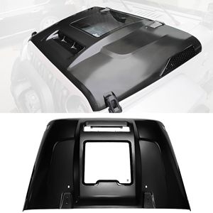 Capot en fibre de verre Skull Racing ventilé et résistant à la chaleur pour Jeep Wrangler JK JKU 2007-2018, noir, fixation par boulons, amélioration - Product Image 3