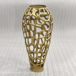 แจกันดอกไม้อลูมิเนียมนูนสีเงินแบบทันสมัยสำหรับตกแต่งโต๊ะใช้ในบ้านกระถางต้นไม้และดอกไม้ - Product Image 4