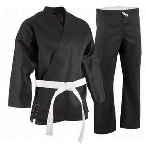 Uniforme de karaté noir professionnel, poids moyen, très confortable, Gi d'arts martiaux pour l'entraînement, la pratique et la compétition - Product Image 1