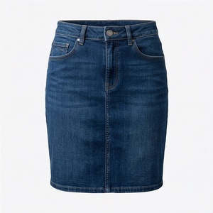 <span class=keywords><strong>Falda</strong></span> lápiz <span class=keywords><strong>vaquera</strong></span> de cintura alta para mujer, estilo casual, color liso, hasta la rodilla, <span class=keywords><strong>con</strong></span> bolsillo - Product Image 2
