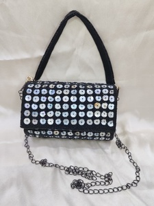 Bolso de Mano Clásico de Lona Hecho a Mano con Cuentas de Perlas y Cadena, para Fiestas Nocturnas, Bodas, Regalo de Moda - Product Image 3