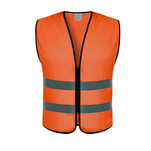 Chaleco de Seguridad Reflectante de Alta Visibilidad para Hombre, Transpirable, con Cierre de Cremallera, Cuello en V, Ropa Exterior Informal para Verano - Product Image 4