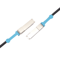 Kabel Serat Optik Twinax Tembaga Pasif QSFP56 ke QSFP56 212.5Gbps