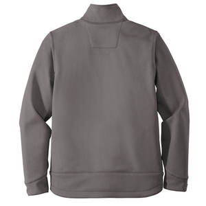 Veste coupe-vent à capuche unisexe en softshell vert foncé avec fermeture éclair, style décontracté, vêtement d'hiver, coque en polyester uni - Product Image 3
