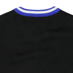 Suéter Negro de Lana con Cuello en V Zeta Phi Beta, Bordado con Letras Griegas ZPB, Ribete Acanalado, Prenda de Punto Premium para Mujer - Product Image 6