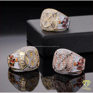 Bague audacieuse de luxe en argent 925 avec diamant de laboratoire à l'éclat brillant pour les acheteurs de bijoux en gros - Product Image 2