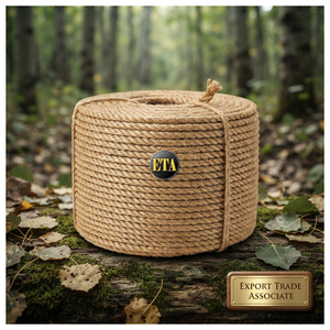 Corde en jute de qualité Hessian ETA 19 mm, sac de 1,9 cm, toutes tailles, motif brut, absorbant l'humidité, écologique, stockage polyvalent - Product Image 1