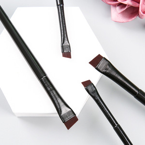 Wooden Handle Eyebrow Brush Ultra Thin Angled Brow Tinting <b>Eye</b> <b>Shadow</b> Applicator Beauty Tool - Product Image 5