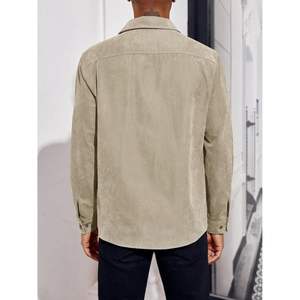 2025 <b>Men's</b> Casual Work Western Shacket Long Sleeve Button Down <b>Suede</b> Shirt <b>Jacket</b> with Regular Fit - Product Image 2
