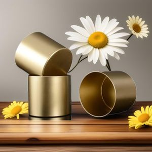 Gold Finish Solid Metal Eco-Friendly Modern Floor <b>Planters</b> Pots for Home Decor Indoor <b>Outdoor</b> Flower Pot Decorative Plant Holder - Product Image 2