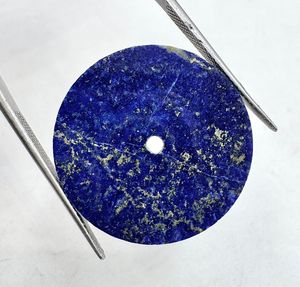 Esfera Plana de Lapislázuli Azul Natural de 31.5 mm, Accesorios de Reloj de Piedras Preciosas de Excelente Calidad, Orificio Central de 2 mm, Sin Perforación - Product Image 4