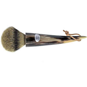 Brocha de Afeitar Redonda con Mango de Cuerno CRAFT ZONE EXPORT de Calidad Premium con Cerdas de Silicona para Uso Comercial, Precio al por Mayor - Product Image 1