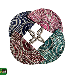Éventail en jonc de mer naturel, artisanat en jonc de mer pour décoration de fête, mariage, maison, cadeau, décoration murale, style rustique fait main du Vietnam - Product Image 5