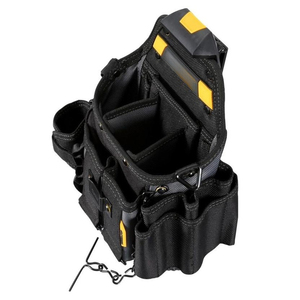 Multi-Function Tool <b>Backpack</b> With 15-19 Pockets Adjustable Straps Open Top Universal Tool Storage Capacity 200 Lb <b>Black</b> - Product Image 2